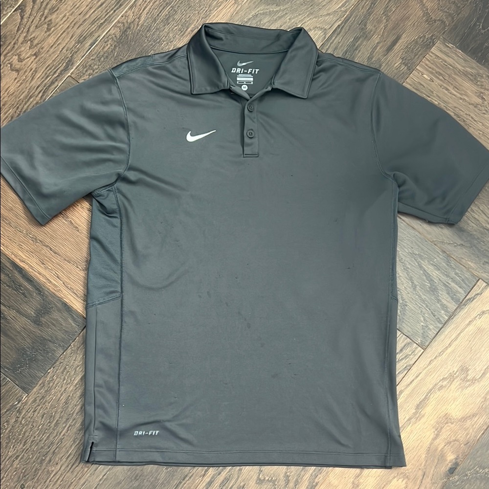 Nike Men's Gray Dri-FIT Polo Shirt Size Medium